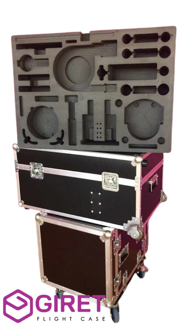 flightcase con espuma fresada en interior